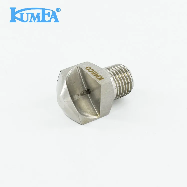 KUMEA Large size Stainless steel Water Washing Narrow Angle Spoon Deflector Jet Flat Fan Spray Nozzle