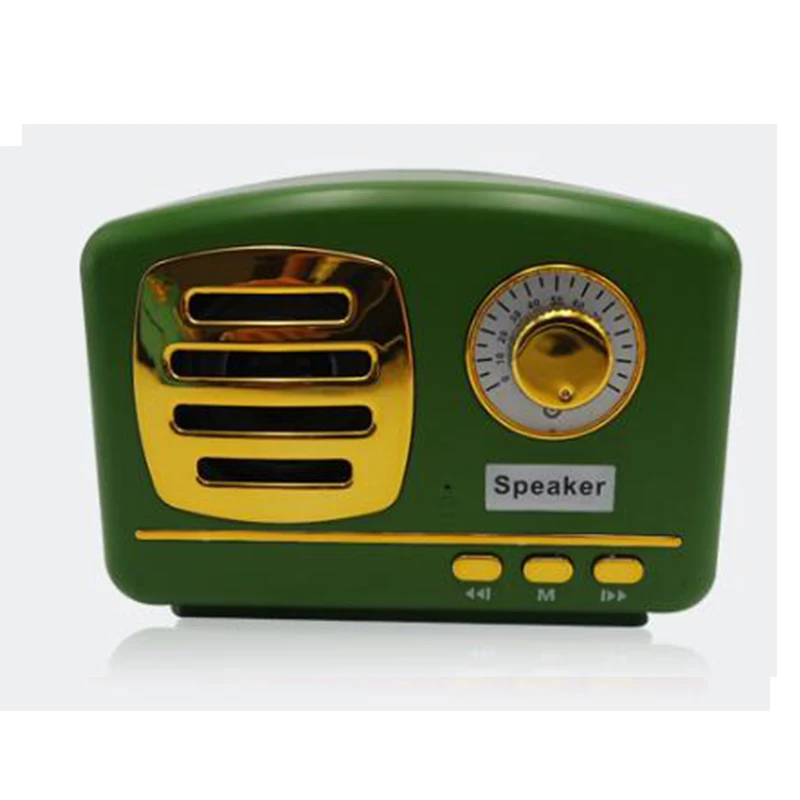 Best Creative Gift Retro Wireless Portable Mini Bluetooth Speaker with Fm Radio Usb