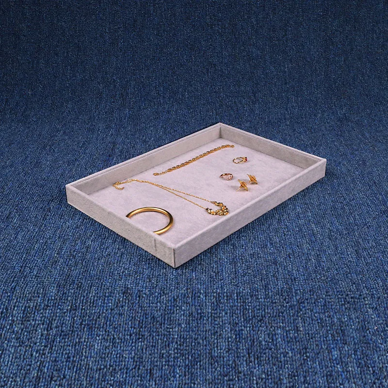 New Arrival High Quality Accept Customize Logo Large Capacity Velvet Material Jewelry Display Tray