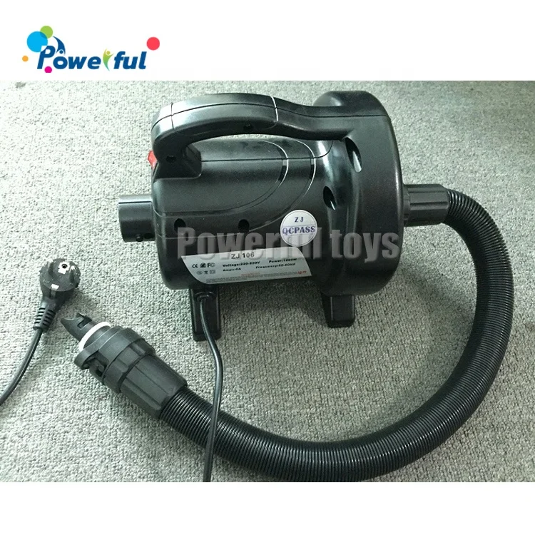 Electric air pump, small air blower for inflatables with different plug