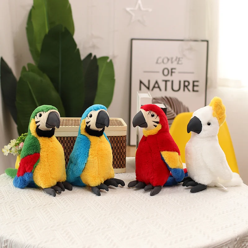 Simulation parrot bird Plush Doll Toy Stuffed Doll Kids Toy Home Table Sofa Garden Decor Parrot Plush