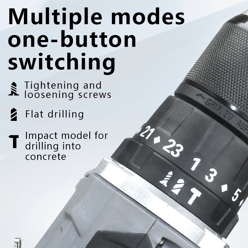 16.8V Gray Lithium Battery Impact Drill Engineered for Heavy-Duty Performance Meet your daily needs at home