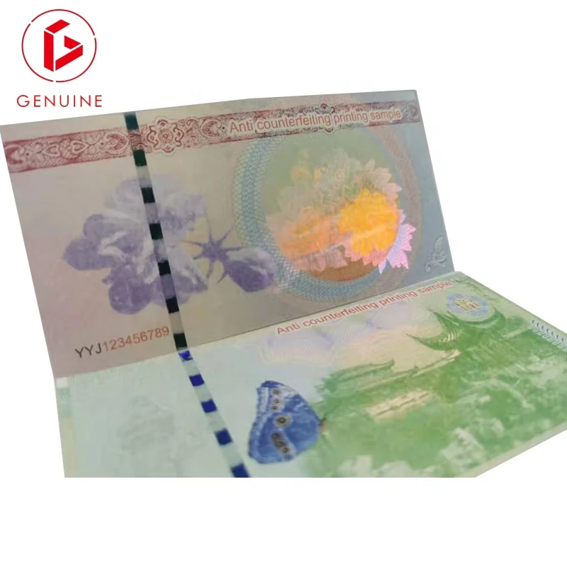 Custom wholesale Genuine a4 cotton paper specialty currency paper