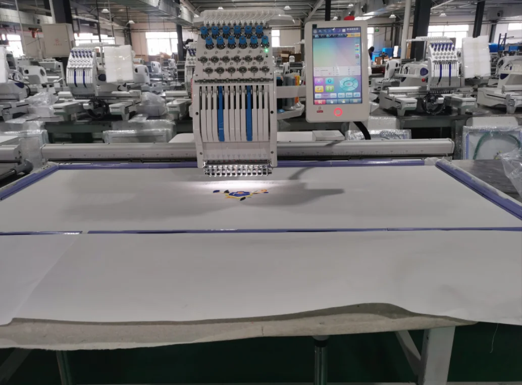 2024 Multifunctional Industrial Customize Colors And Logo Computerized Three Heads Embroidery Machine For Flat/Cap/Garments
