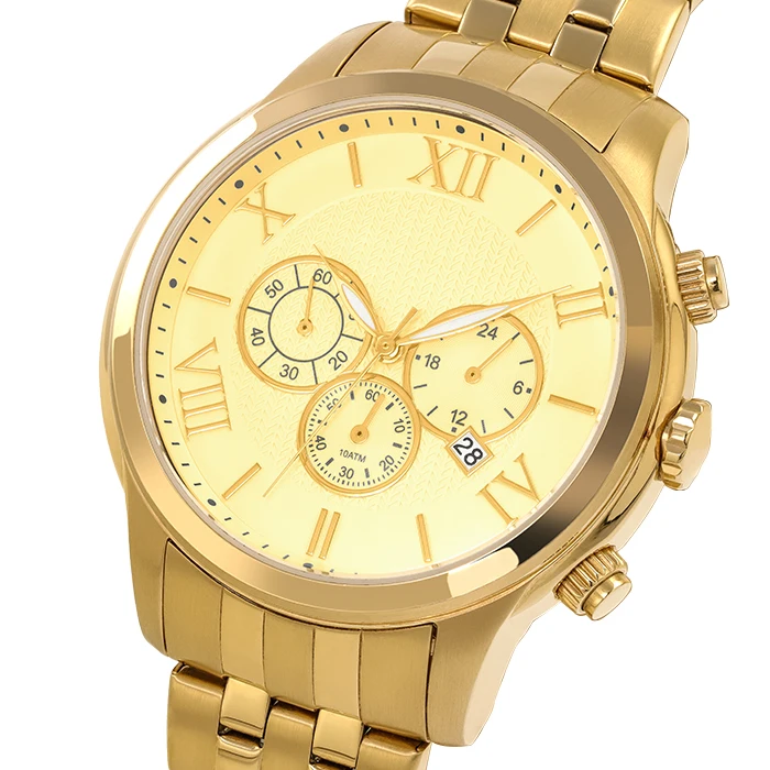 Super September Custom Brand Logo Japanese Quartz Movement Men Luxury Watch Private Label Supplier men gold watch