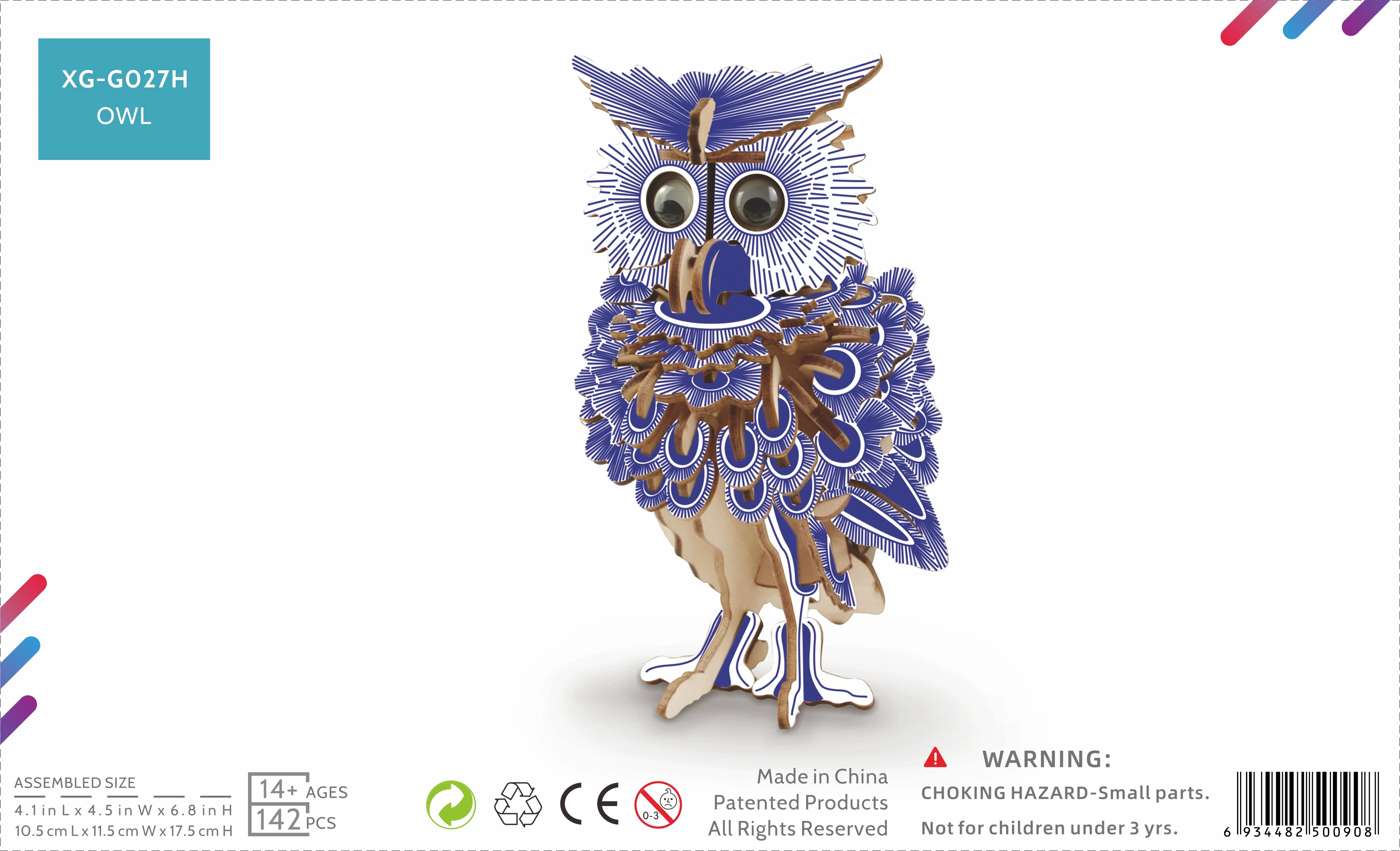 Creative Owl Animals Popular Wholesale Wooden Jigsaw early education intellectual development toys