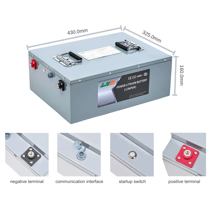 Усовершенствованная батарея LiFePO4 72V 26ah 42ah 50ah с литий-ионными аккумуляторами BMS для электрических вилочных погрузчиков и транспортных
