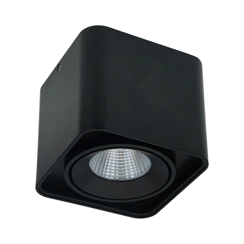 10 Вт COB светодиодные светильники 10 Вт поверхностный монтаж Диммируемые светодиодные потолочные светильники точечный квадратный поворотный светодиодный светильник точечные светильники AC 100-240 В