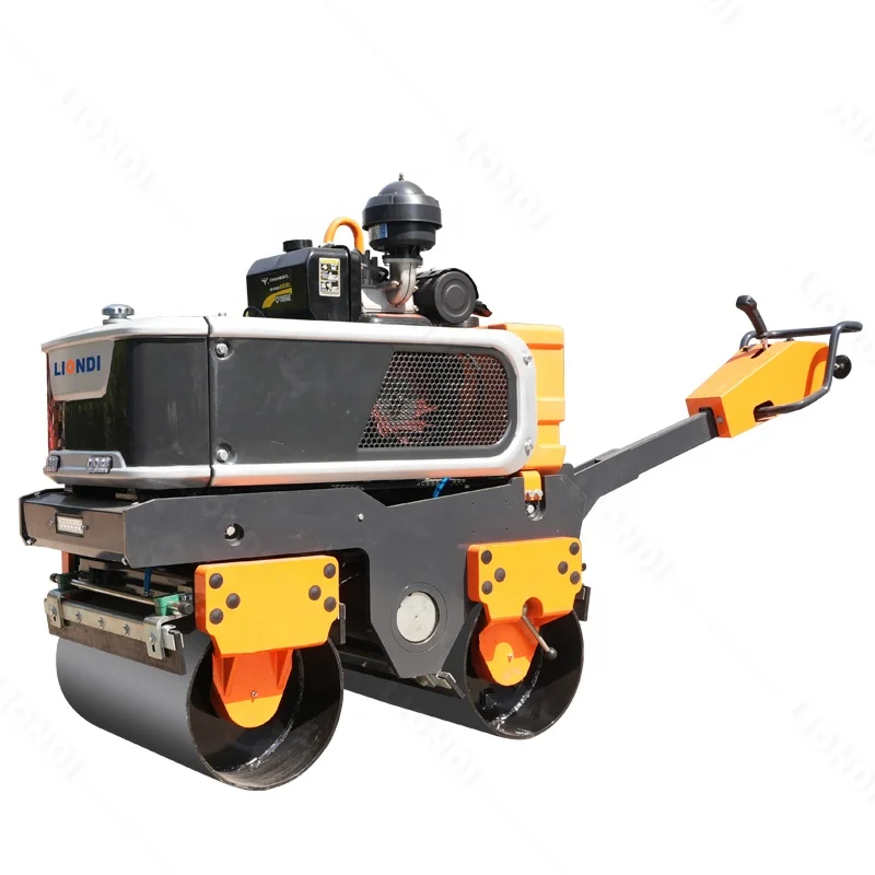 Small double-drum 800 kg hydraulic vibration walk behind double-drum roller hand push asphalt roller DWR-D800