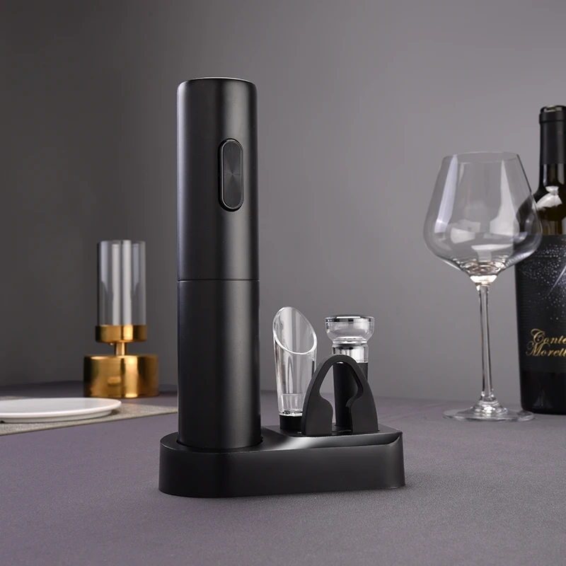 Battery Automatic Bottle Opener Electric Corkscrew Wine Opener Set Minimalist Sleek Design