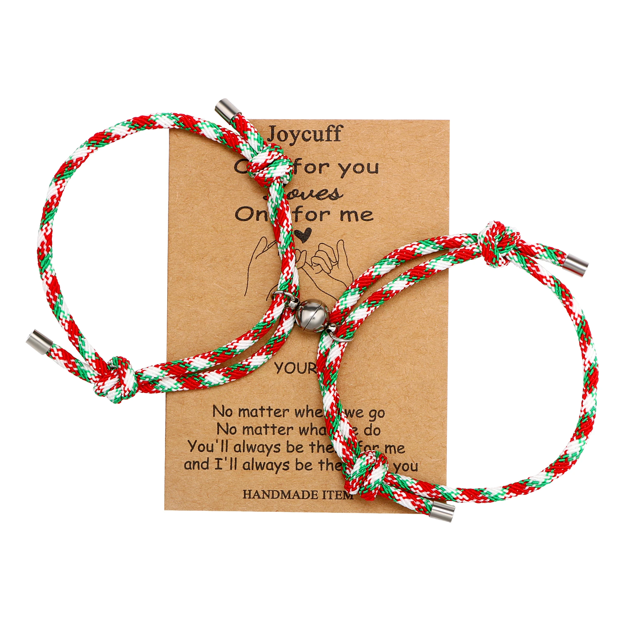 Low MOQ  DIY Thread Bracelet Mens Women Adjustable Magnet Red Bracelet For Lovers Couple Rope Bracelet