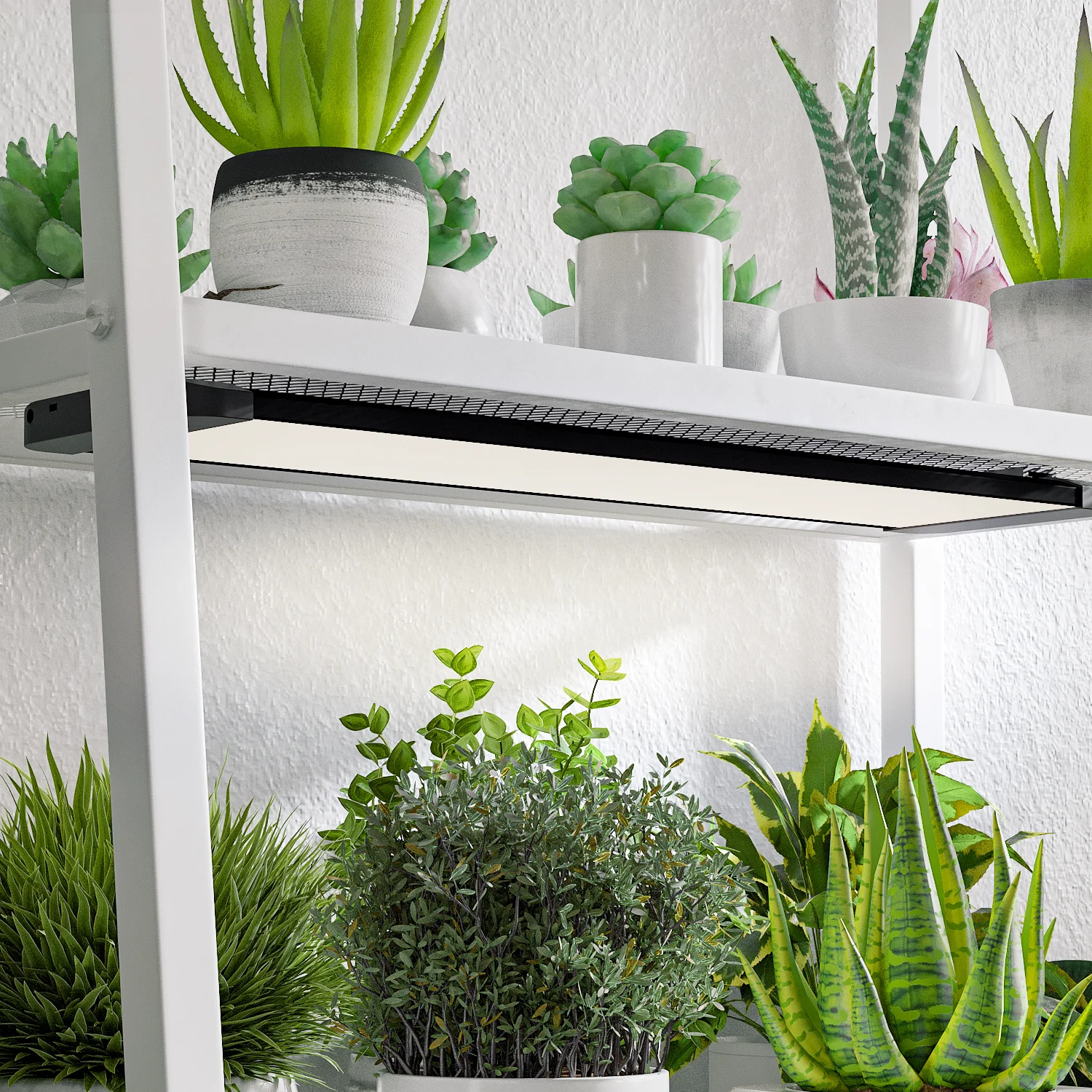 DIY Indoor Plant Stand Grow Light Shelf Easy Install Light Spectrum for Flowering Plants