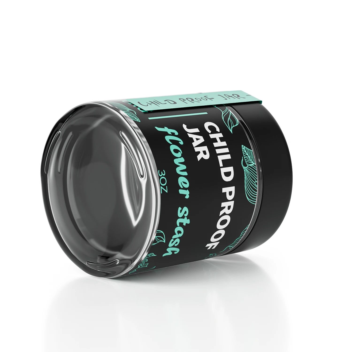 Glass Airtight Jars 1oz 2oz 3oz 4oz Custom Child Proof Resistant Flower Storage Concentrate Packaging Glass Jars With Lids