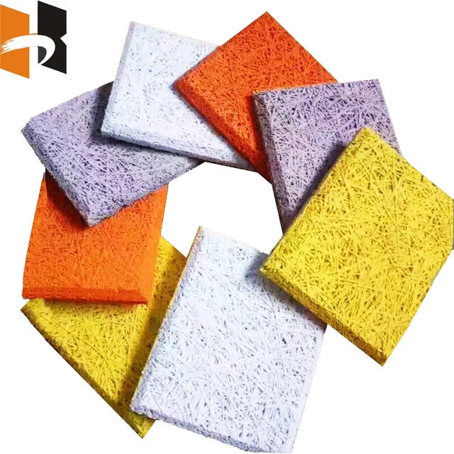 Soundproof Acoustic Wood Wool Panels For Wall Ceiling