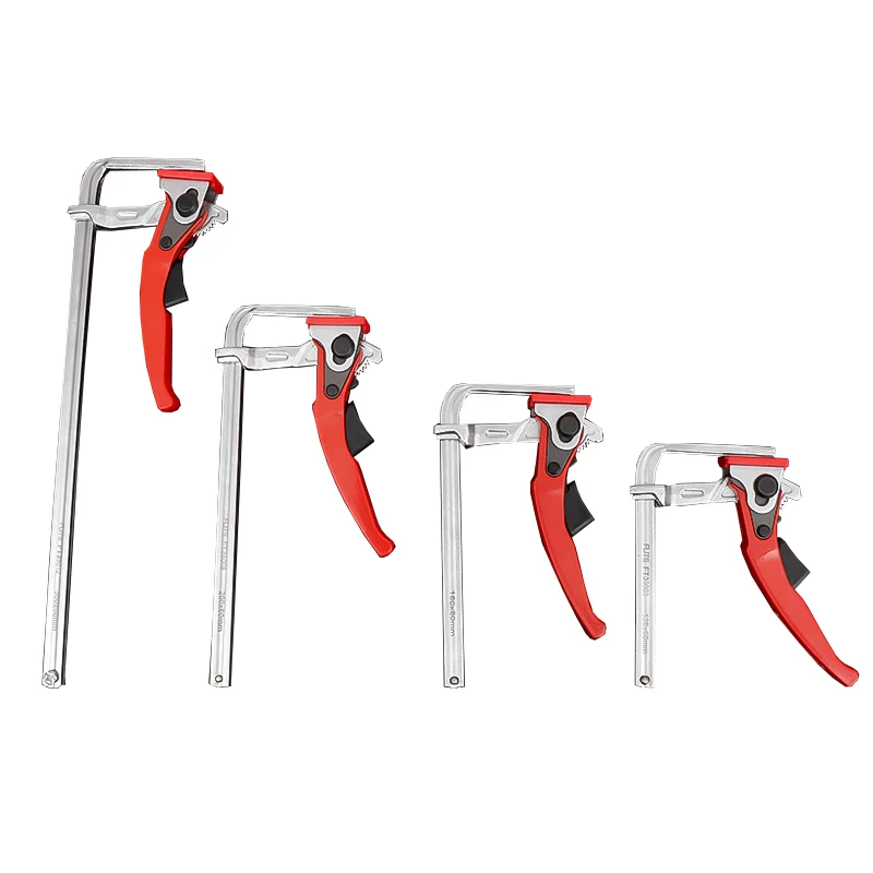 Heavy Duty Forged Carbon Steel Ratchet Action Clamps Quick Lever Zinc Alloy F Clamp Inch Measurement System Fast Acting Clamping