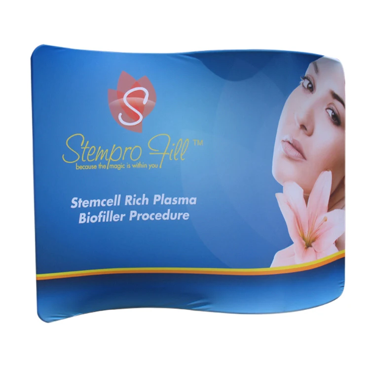 High quality  custom logo printed backdrop trade show display stand booth pop up banner