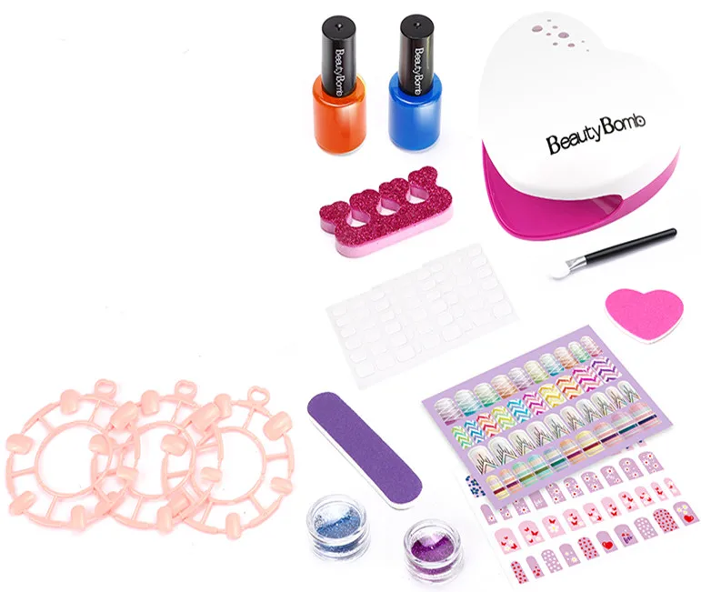 DF  diy nail art studio toy fashion set Nail SPA Party Kit make up toys for girls cosmetics DIY Kids Toys best selling