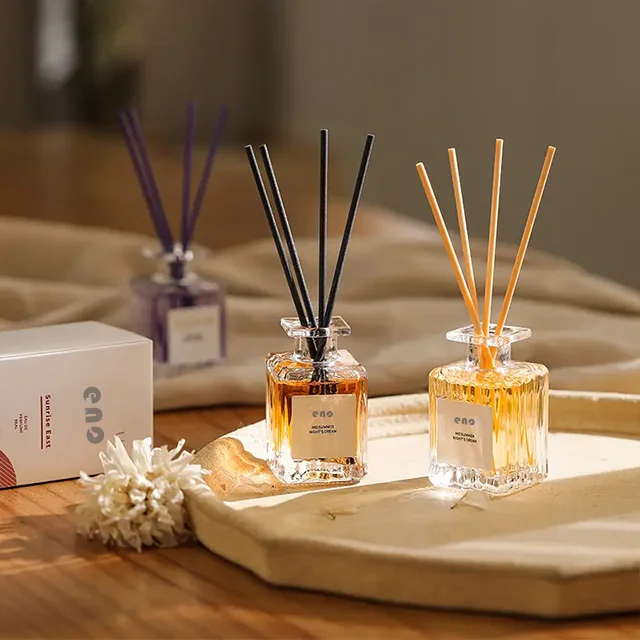 ENO wholesale colorful Premium customized transparent fragrance reed diffuser for home decoration gift