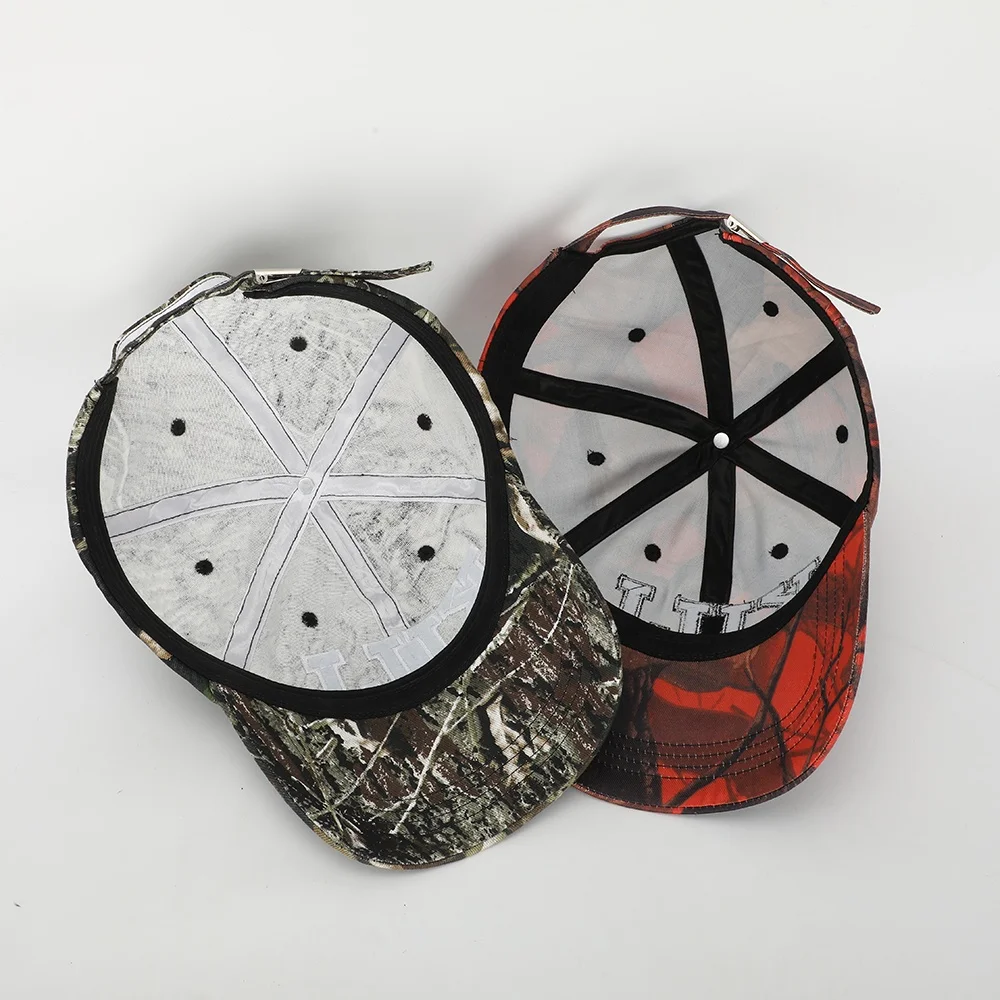 Wholesale Custom 6 Panel Outdoor Sport Hat High Quality Embroidery Logo Army Green Camo Cotton Gorras Classics Baseball Cap