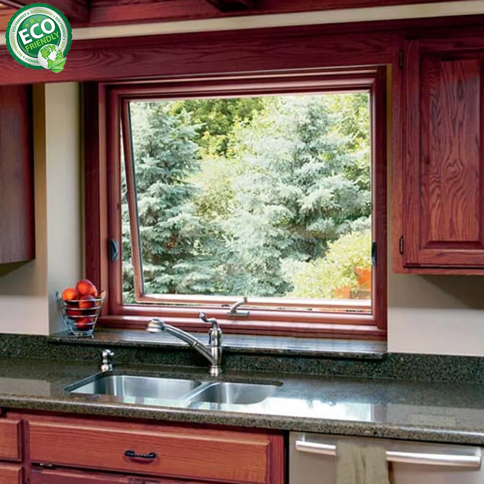 Australia As2047 French Modern Tempered Glass Commercial External Windows Double Glazed Awning Window