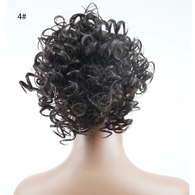 popular 4/27# schrunchie hair bun bangs scrunchies hairpieces 100% Human Hair styling design for woman wholesale price