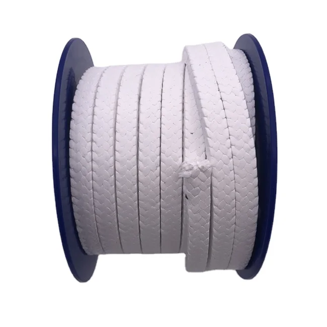 Direct Wholesale Ptfe Gland Packing Pure White Ptfe Gland Packing Ptfe Packing Round 12mm Thickness
