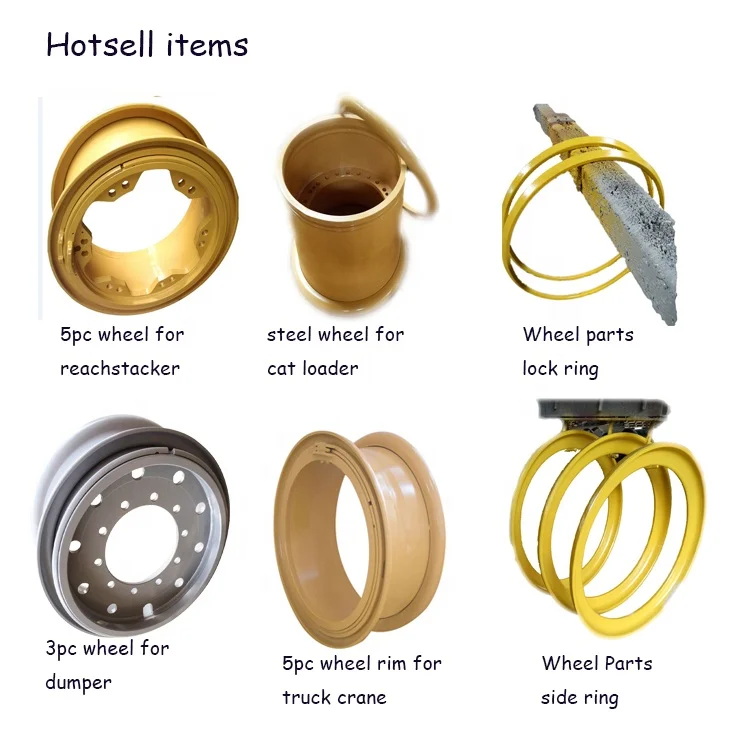 5PC Steel OTR Wheel Rims for Mining Truck Tyres