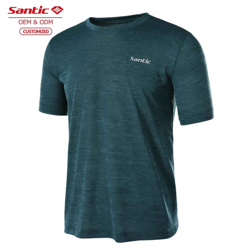 
2021 modern Popular trend Dark green logo customized tight running fitness t shirt men 