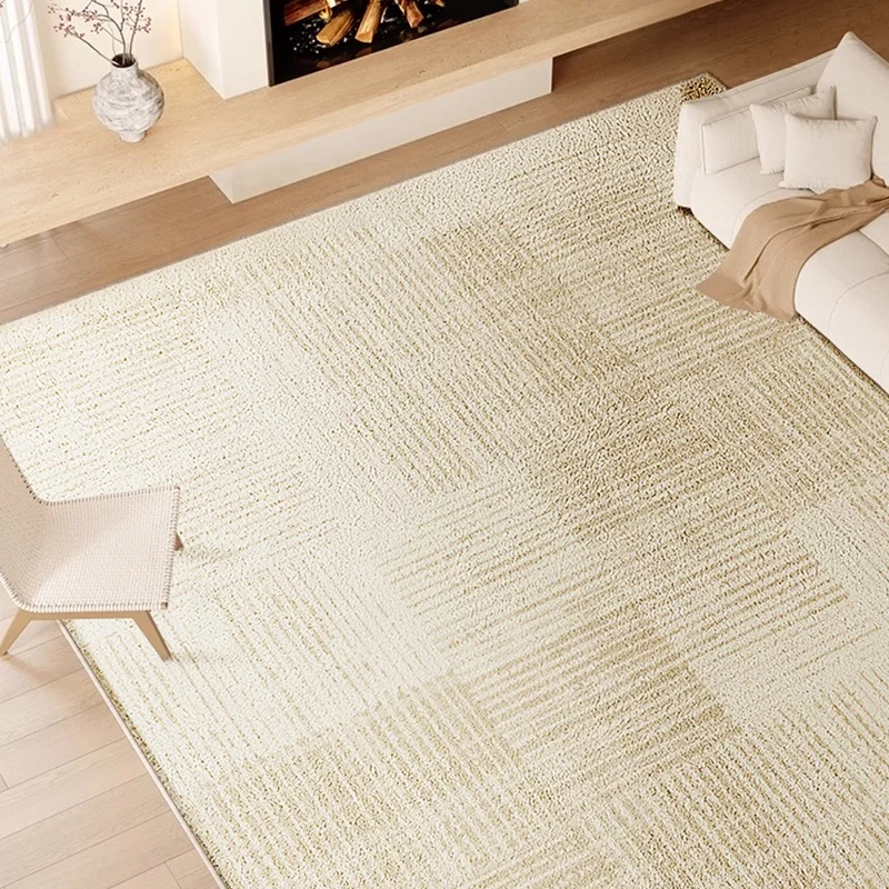 Large Luxury Design Faux Wool Rug Soft Non-Slip Indoor Mat for Living Room Part of Area Rugs