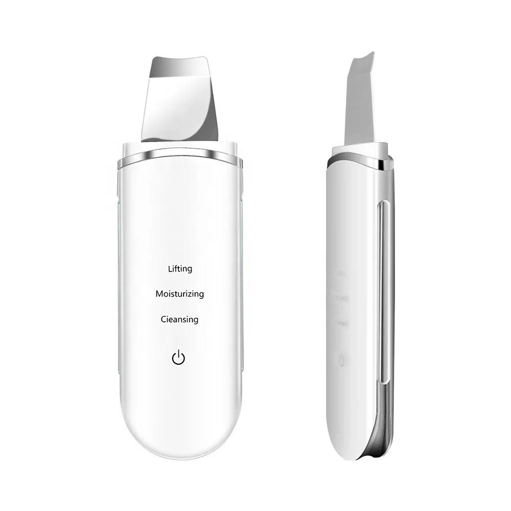Factory Direct Ultrasonic Skin Scrubber White Facial Scrubber Mini Ultrasonic Skin Scrubber Face Peeling
