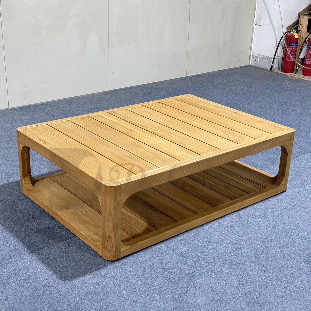 Defaico Hot Selling High Quality Outdoor Garden Furniture Natural Teak Wooden Sofa Set for Hotel Resort