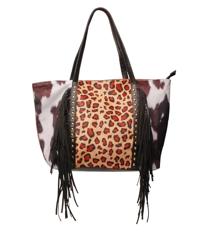 
Brand New Black Leopard Tote Wholesale Cheetah Leopard Sunflower Outdoor Woman Tote Travel Weekender Handbag 