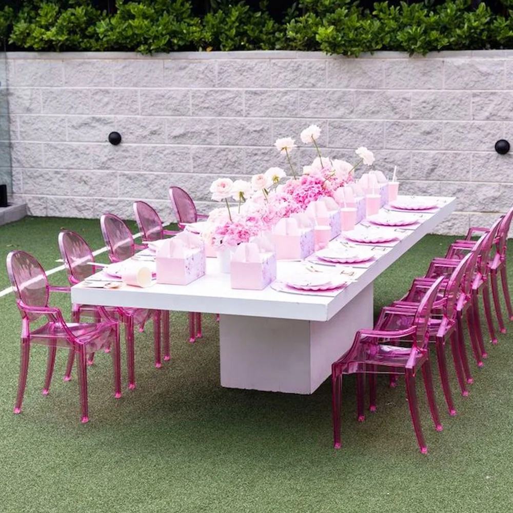 Modern clear children Party Arm kids ghost chair for party used