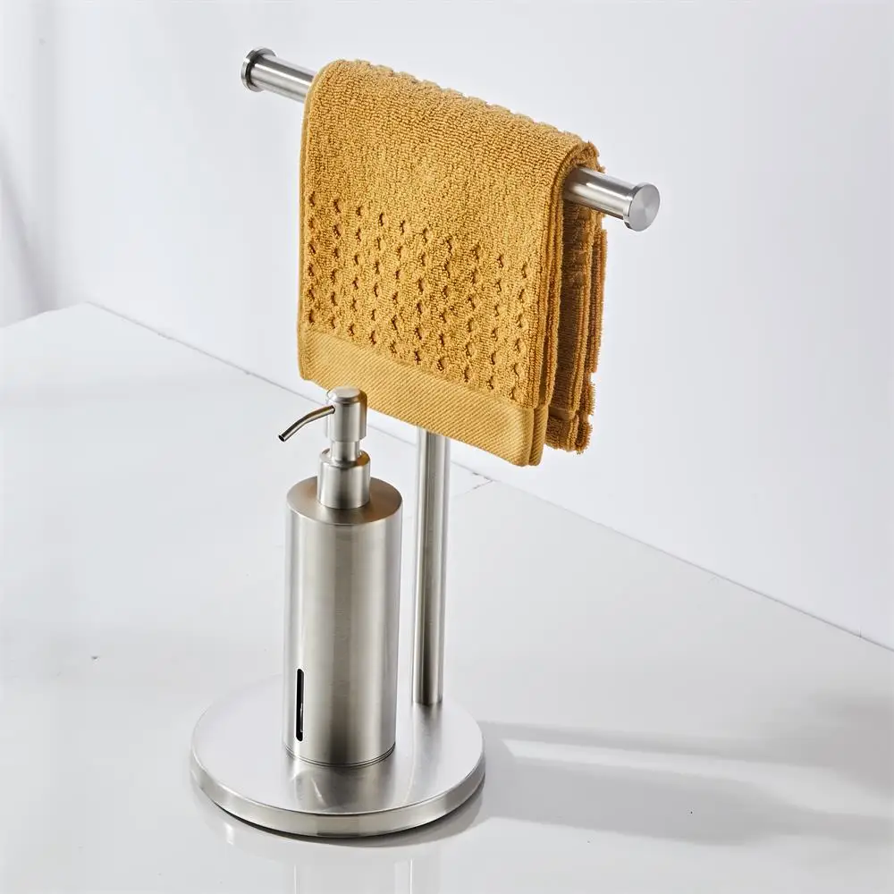 Standing towel rack with soap dispenser household soap dispenser hotel engineering 400ML soap dispenser