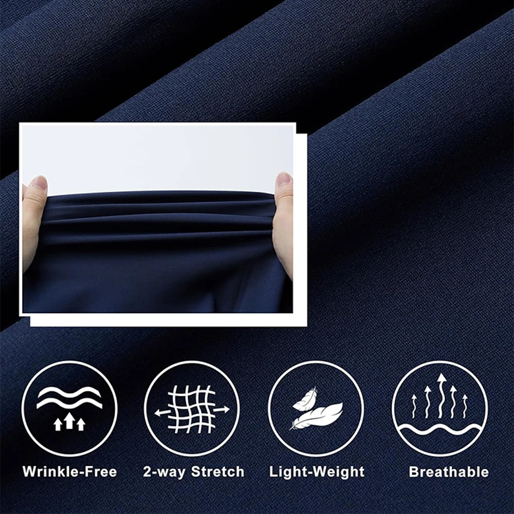 Mens Golf Pants Stretch Work Dress Pants Quick Dry Lightweight Casual Comfy Trousers with Pockets