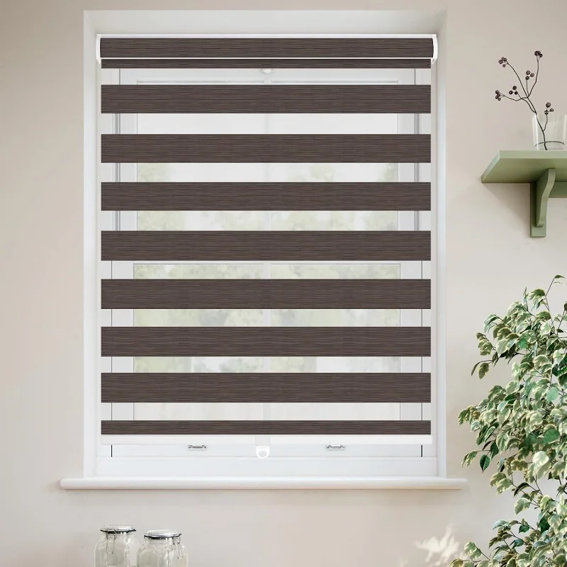 Custom Size Fashion Dirt-Proof Easy to Clean Manual Zebra Blinds For Windows