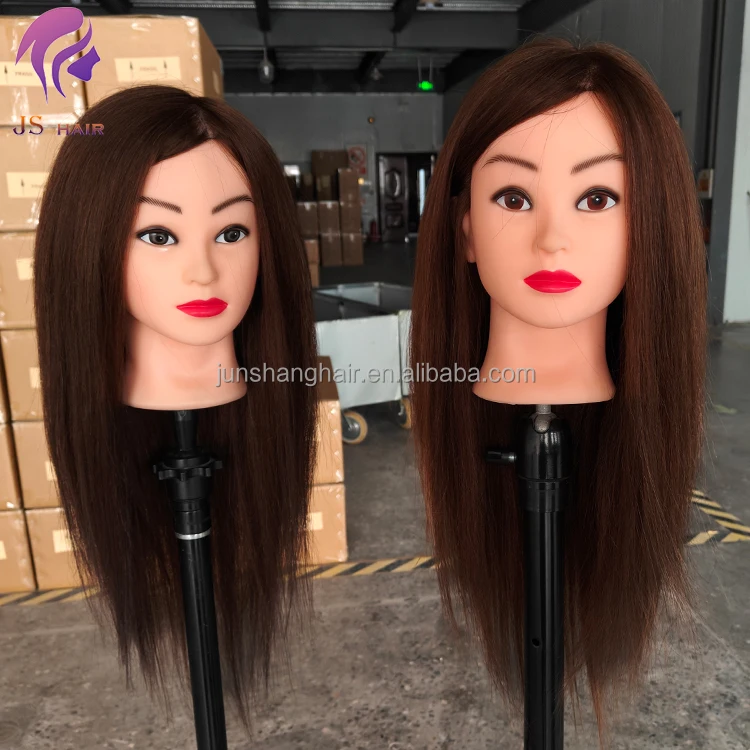 Beauty Academy Tution Training Head 70% Human Head Mix 30% Animal Hair Head Mannequin Manikin Styling Practice Doll