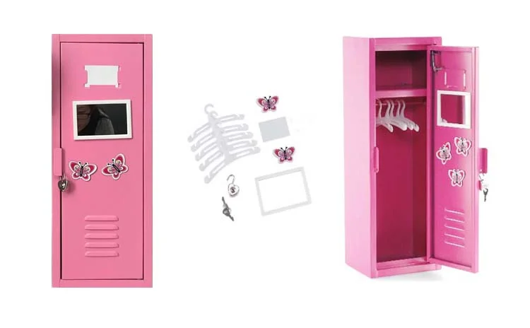 Single lockable iron metal hockey gym desktop small pink mini box desk locker toy lockers