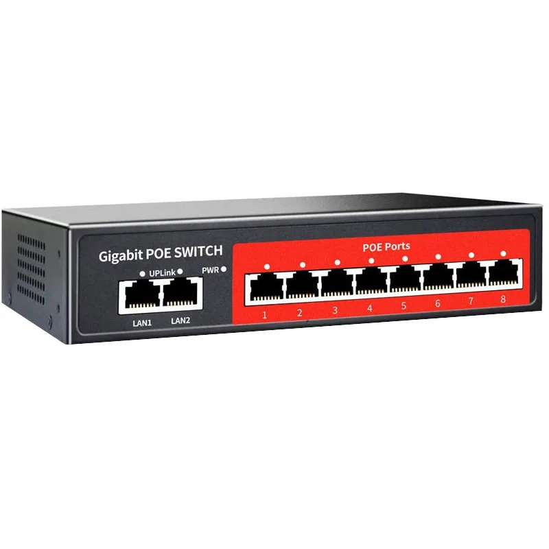 Manufactory Wholesale Module 6 16 Port Gigabit 48V POE Switch For CCTV