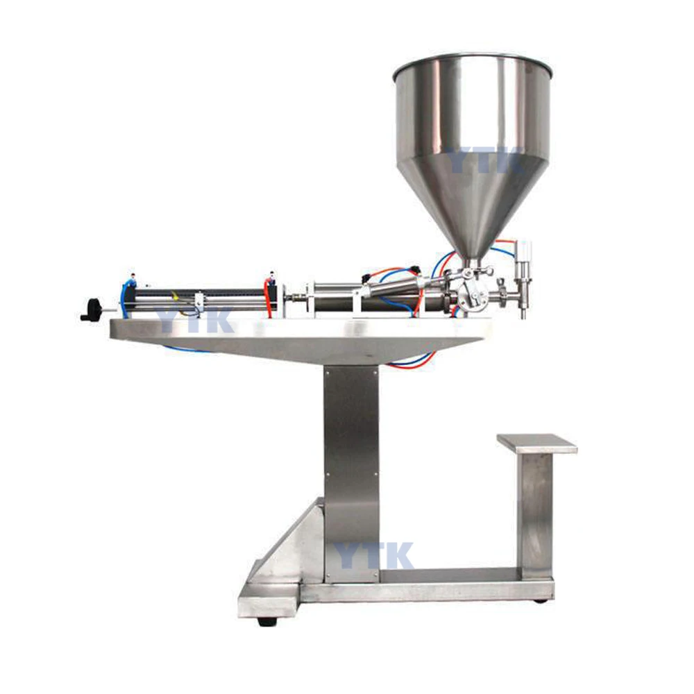 100-5000ml Manufacturing Semi-auto Single Head Bottle Paste Filling Machine For Tomato Sauce Cosmetic  Floor Type Paste Filling