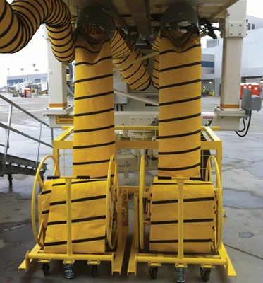 Three-ply PVC insulated flexible duct for ground support in aviation and aerospace