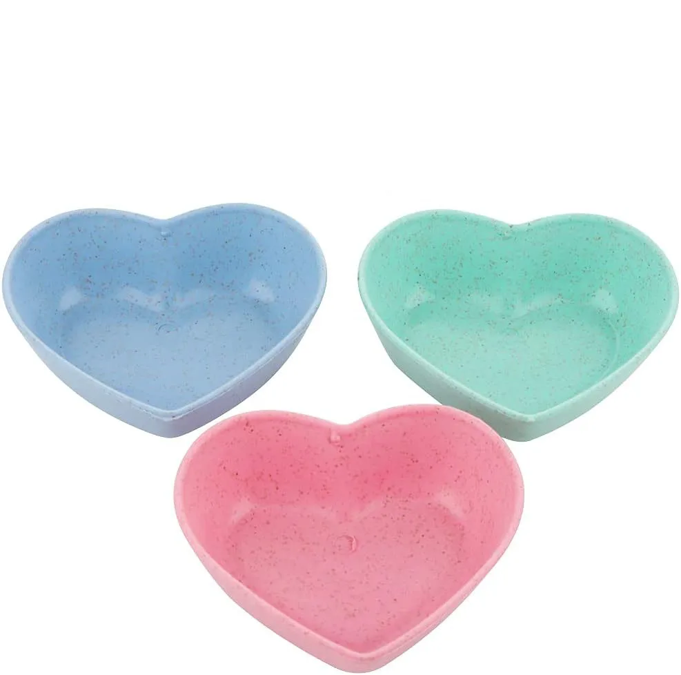 Hamster Heart Shape Food Dish Small Cute Shape Food Bowl for Hamster Hedgehog Small Animals