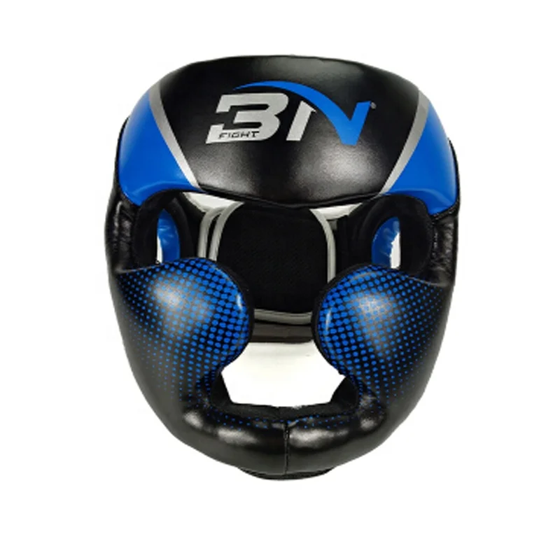 BN Promotion Wholesale White Customized Pu Leather Boxing Head Guard for Karat Taekwondo MMA Muay Thai Sparring  Headgear