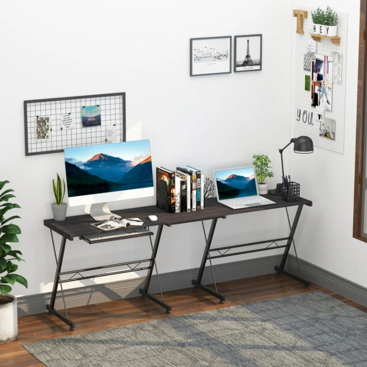 New Carbon Fiber Electric Gaming Desk with Rgb Lighting Electric Competition Player Table for Gamer