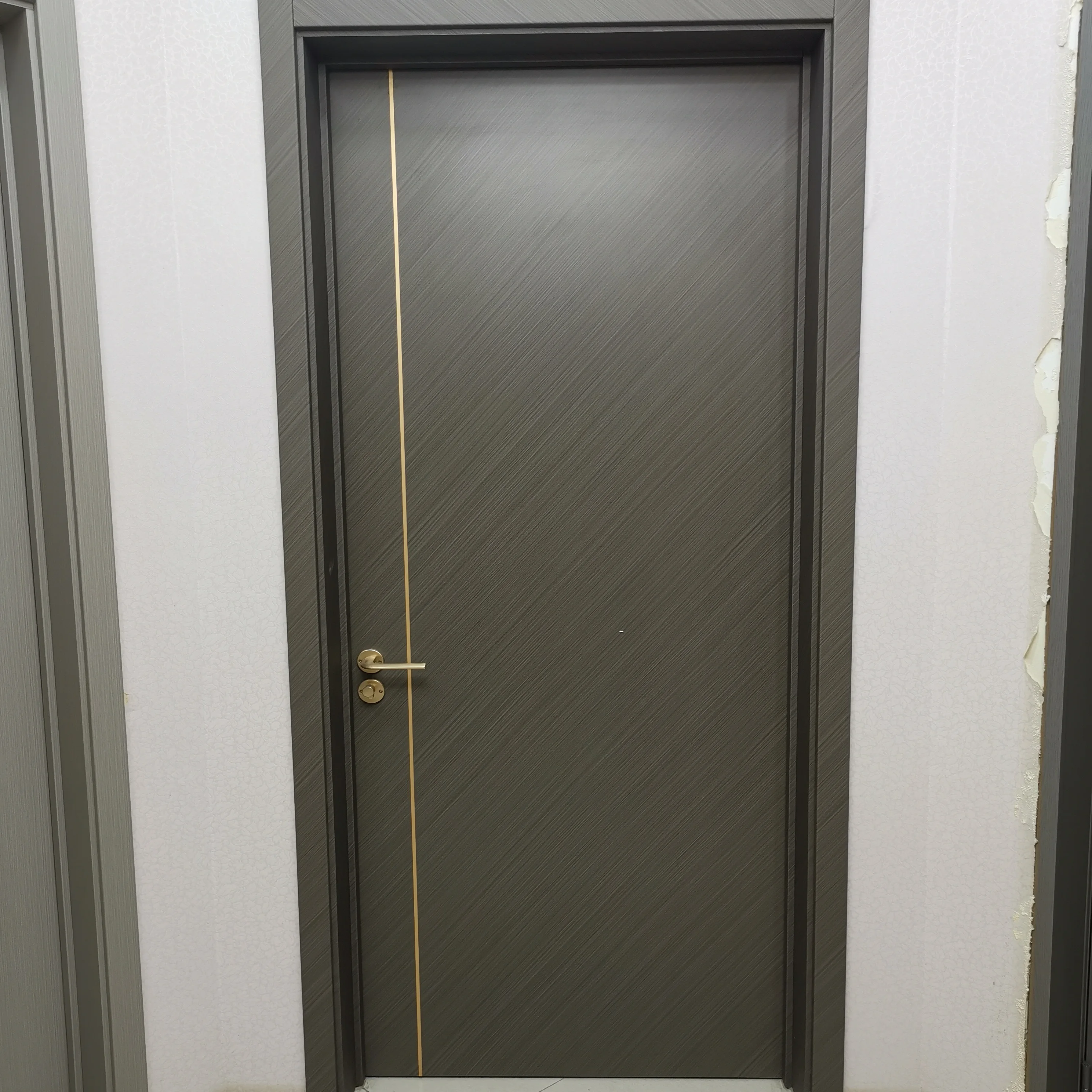 GTCO Customized Color and Size  Honeycomb Paper Filling Fla Melamine Wood Door for Apartment and Room Door