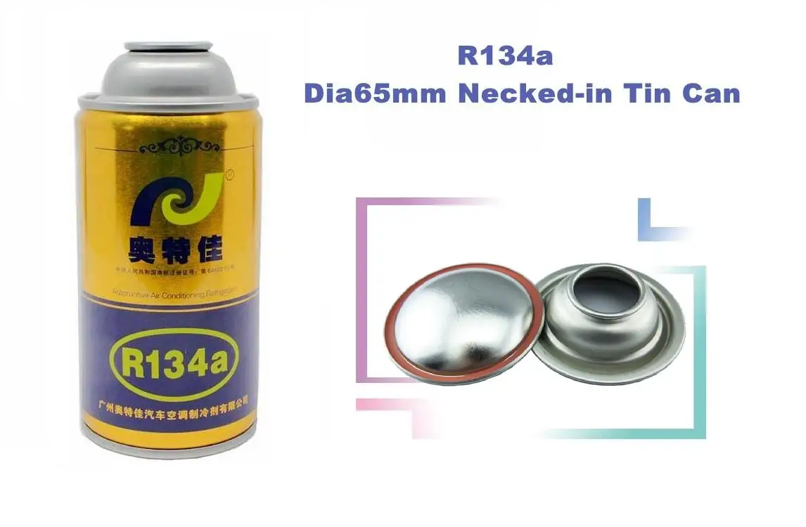 Aerosol spray can Empty aerosol tinplate can for R134A Refrigerant Gas