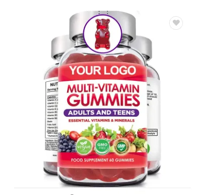 Halal Sugar Free Gummies Multivitamin Gummy For Kids Vitamin C D3 Zinc Omega 3 Candy Immunity System Bear Gummy