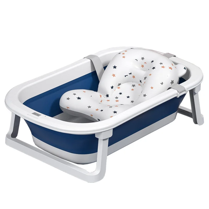 Babies Sets Durable Kids Collapsible Portable Foldable Baby Bathtub Basin Plastic Freestanding Folding Newborn Baby Bath Tub