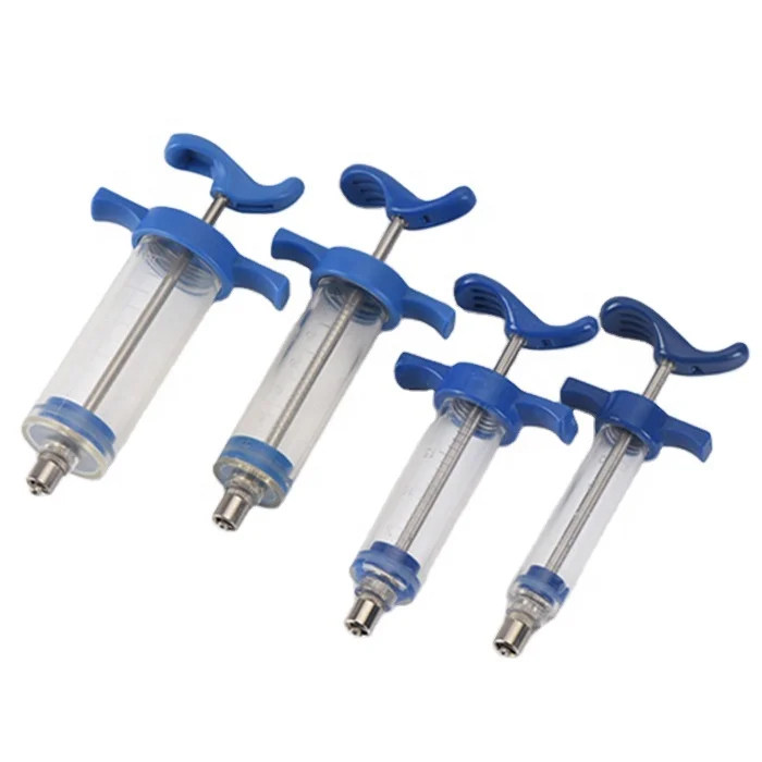 High quality veterinary tpx plastic steel syringe with printing 5ml 10ml 20ml 30ml 50ml