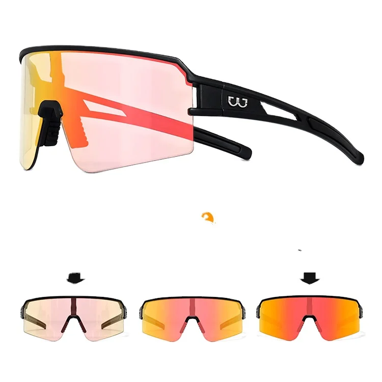 Custom Outdoor Colorful Sunglasses Cycling Glasses Men Women Frame Polarized Lenses Photochromic Sunglasses For Cycling